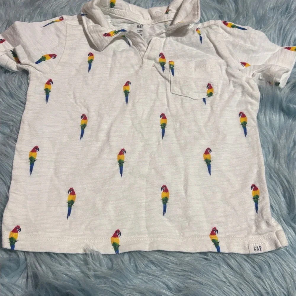 Baby GAP Parrot Short Sleeve Polo sz 2T